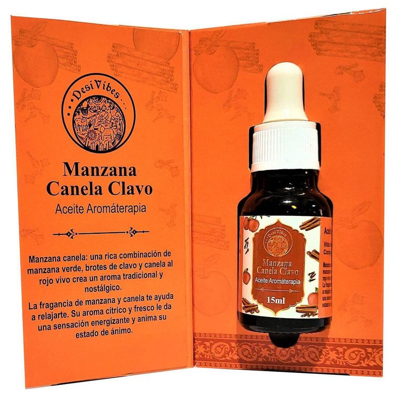 GENERICO - Aceite Aromaterapia Manzana Canela Clavo - Desi Vibes