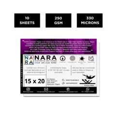 NARA - Papel para Tintas al Alcohol BLANCO 38 X 51 cm 10 hojas