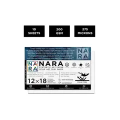 NARA - Papel para Tintas Alcohol BLANCO/NARA 31 X 46 cm. 10 hojas