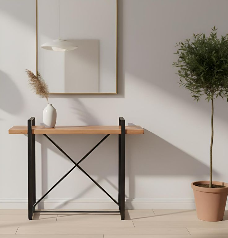 Mesa arrimo de roble Neuss L