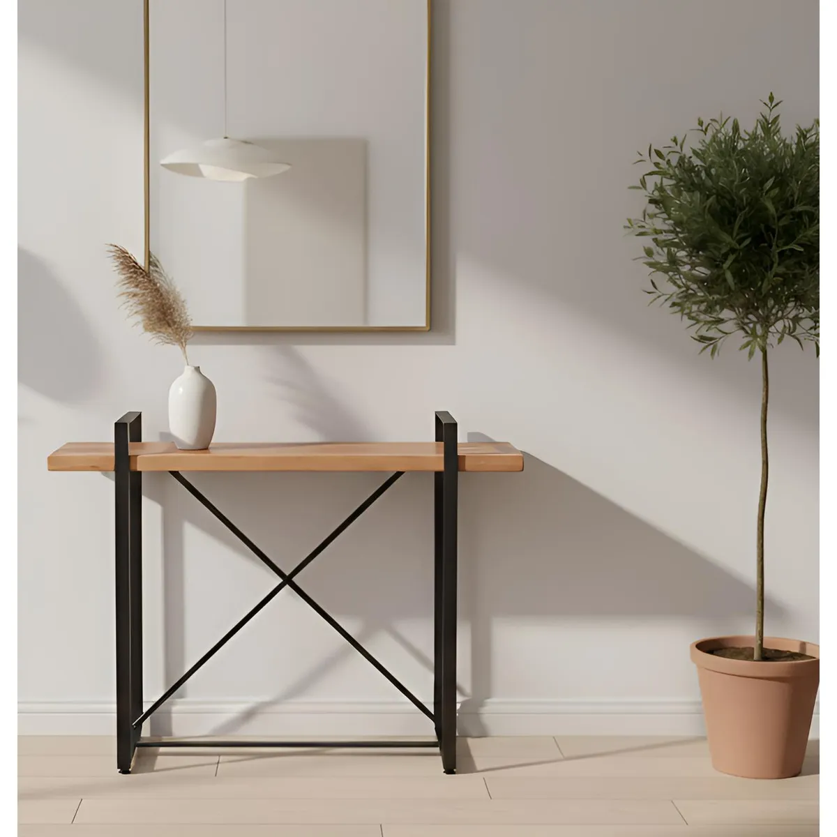 ILOFT - Mesa arrimo de roble Neuss L ILOFT