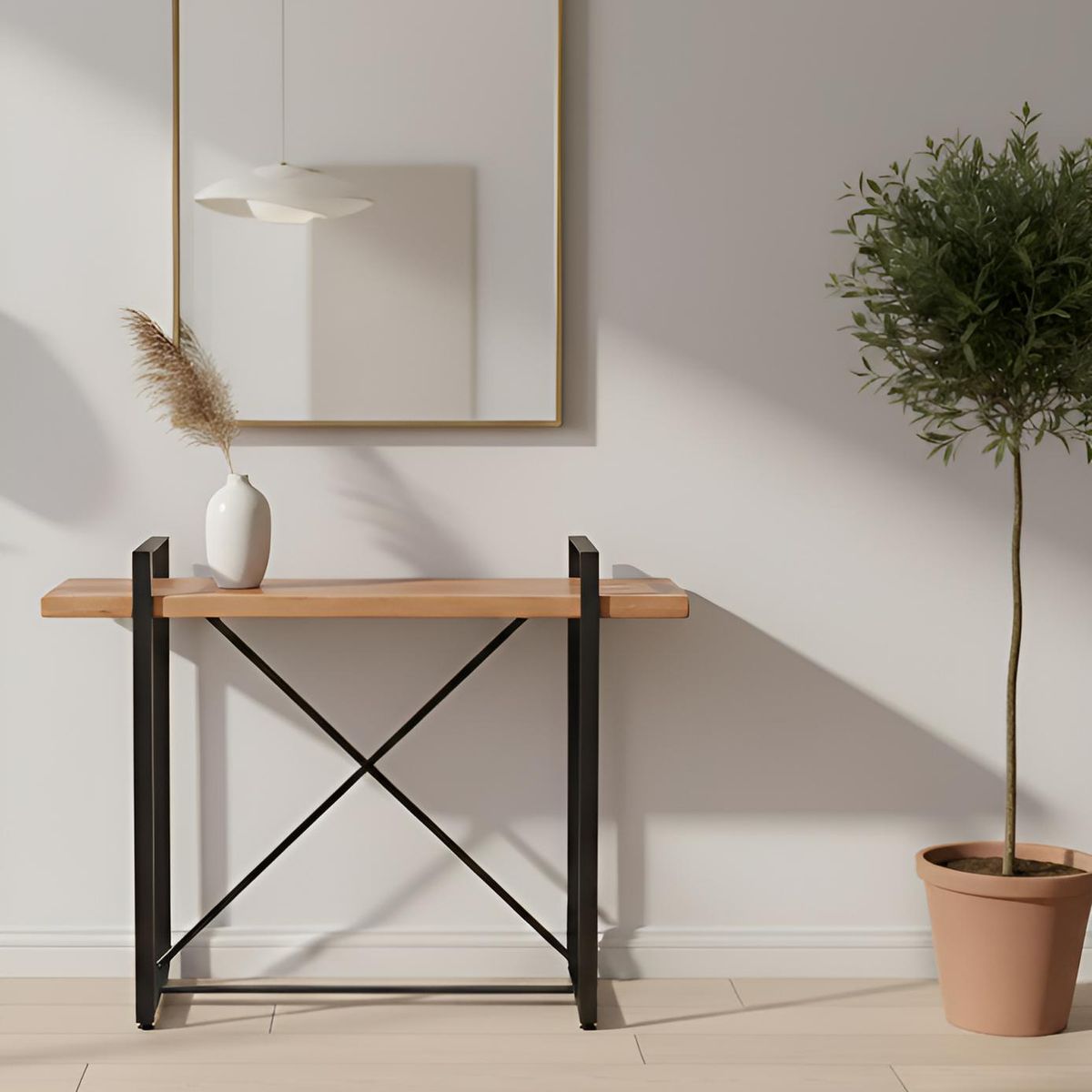 ILOFT - Mesa arrimo de roble Neuss M ILOFT