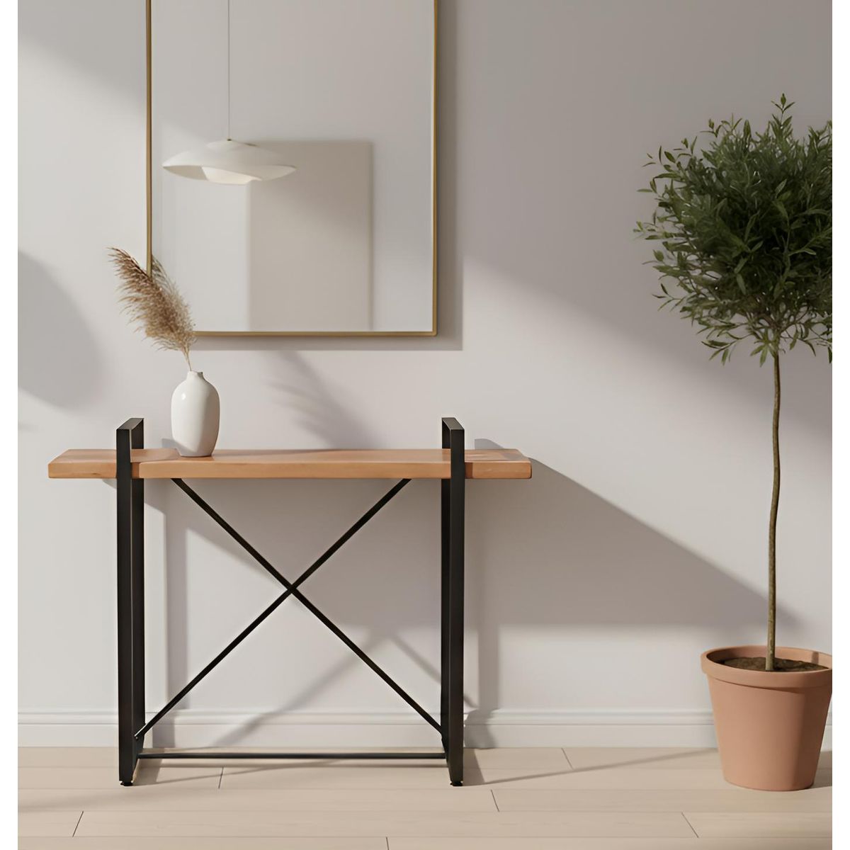 ILOFT - Mesa arrimo de roble Neuss M ILOFT