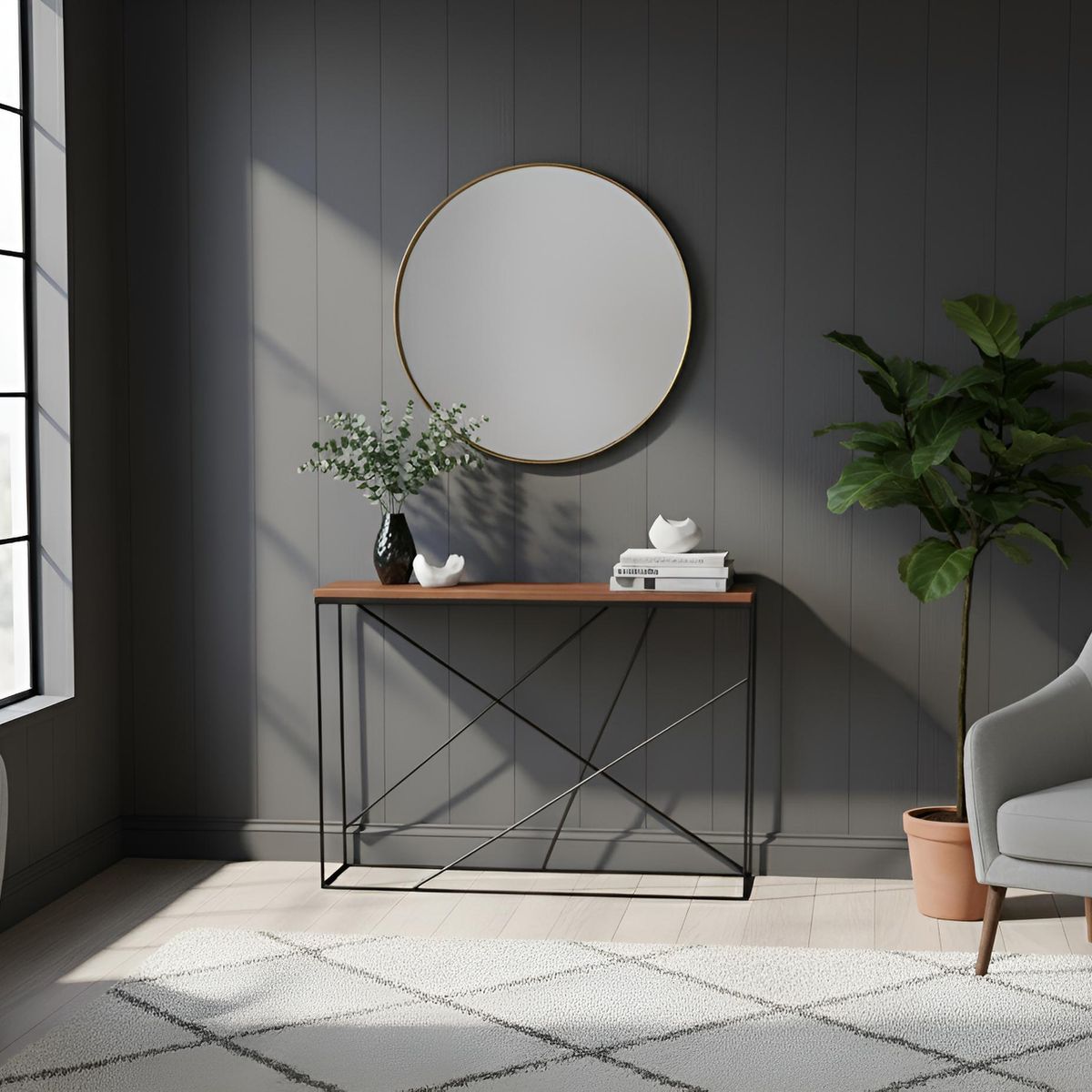 ILOFT - Mesa arrimo de roble Verona L ILOFT