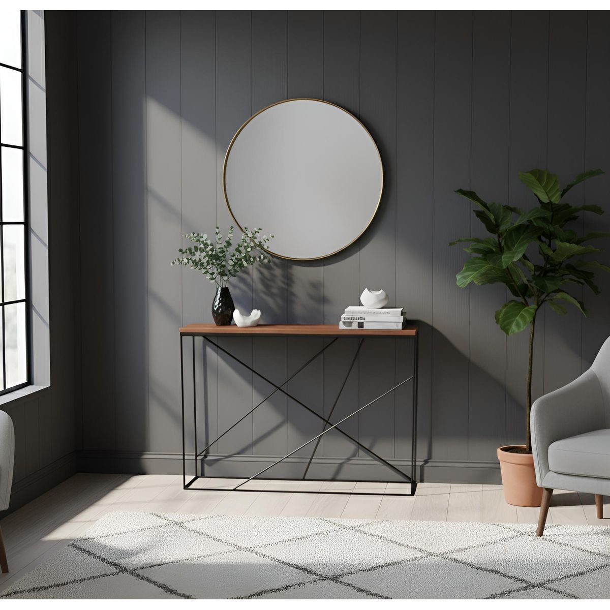 ILOFT - Mesa arrimo de roble Verona L ILOFT