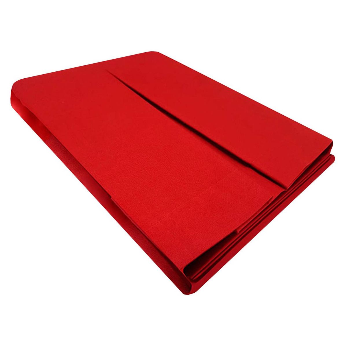 VICTORIANAS - Faldón Liso 5 Pliegues Queen Rojo 200 Hilos