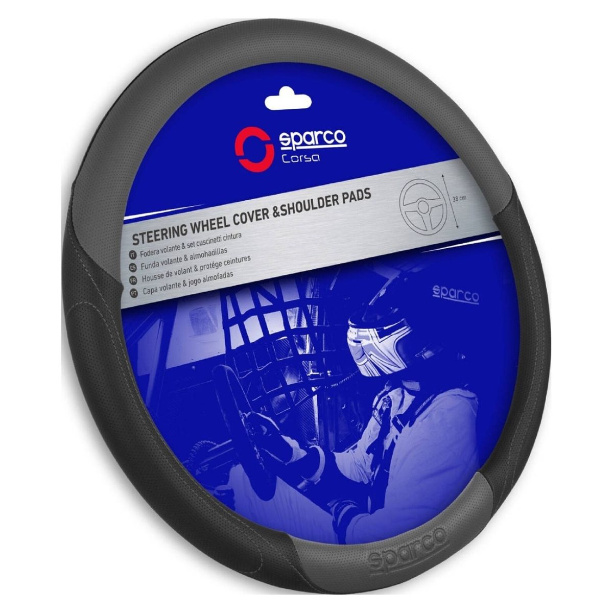 SPARCO - Cubre Volante  Auto Sparco Universale Gris Spc117G