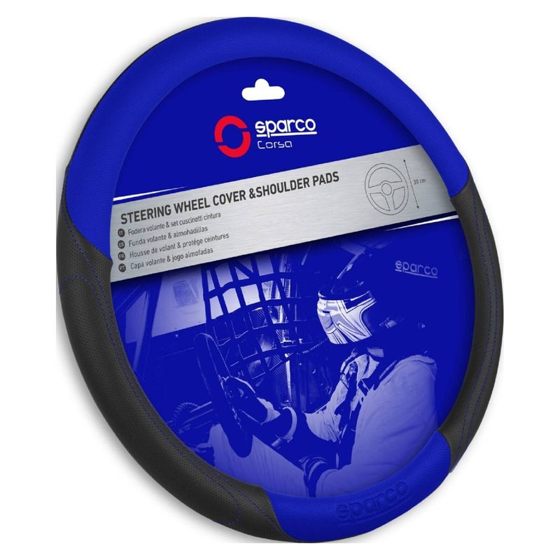 SPARCO - Cubre Volante Auto Sparco Universal Azul Sps117Bl