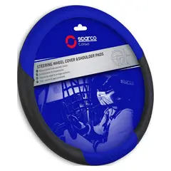 SPARCO - Cubre Volante Auto Universal Azul Sps117Bl