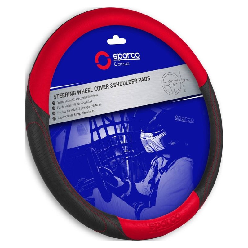 SPARCO - Cubre Volante Auto Sparco Universale Rojo Sps117Rd