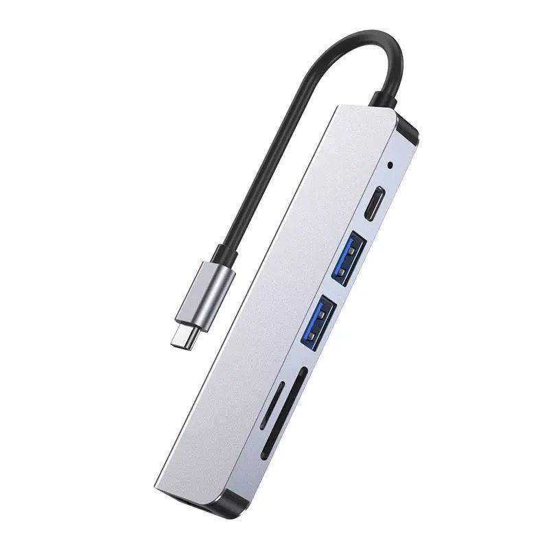 ACTUAL - Hub Tipo C 6 en 1 Hdmi 4k Sd Pd Compatible Mac y Windows