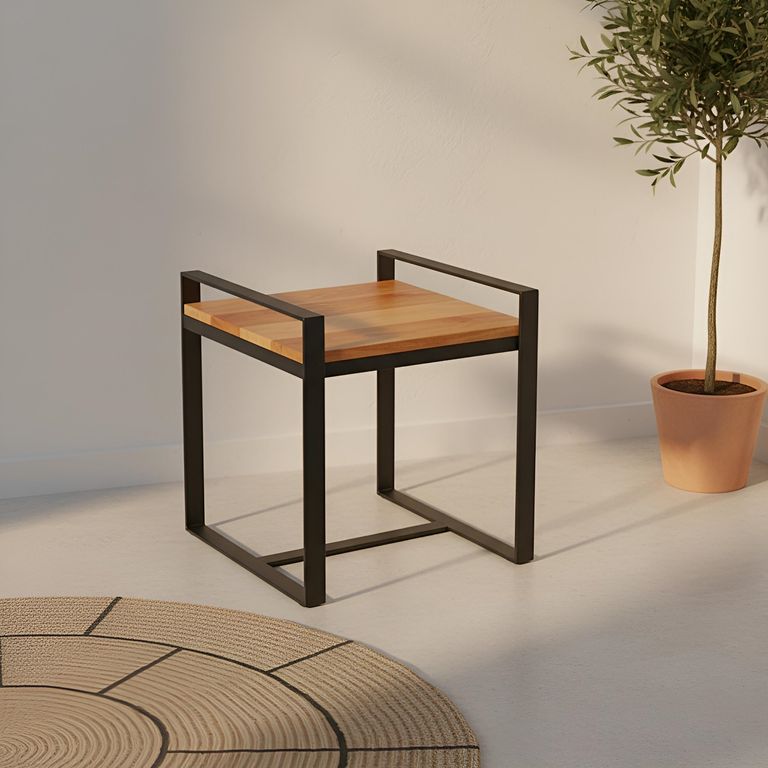 Mesa lateral de roble Lubeca M