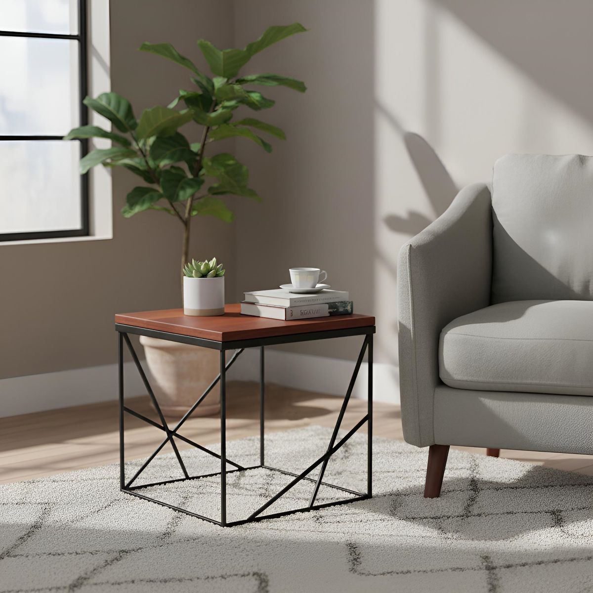 ILOFT - Mesa auxiliar de roble Opera M