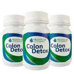 PRANALAB - Colon Détox 30 Cáps (deshincha, Desintoxicante) Pack 3 Frascos