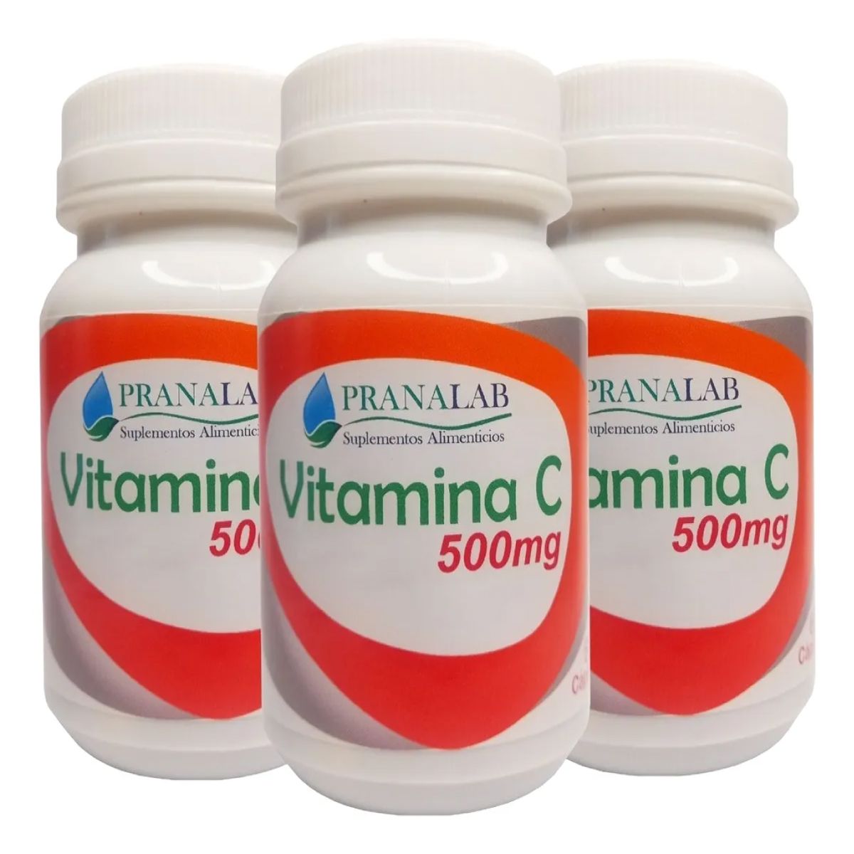 PRANALAB - Vitamina C 500Mg Pack 3 Frascos 180 Cápsulas
