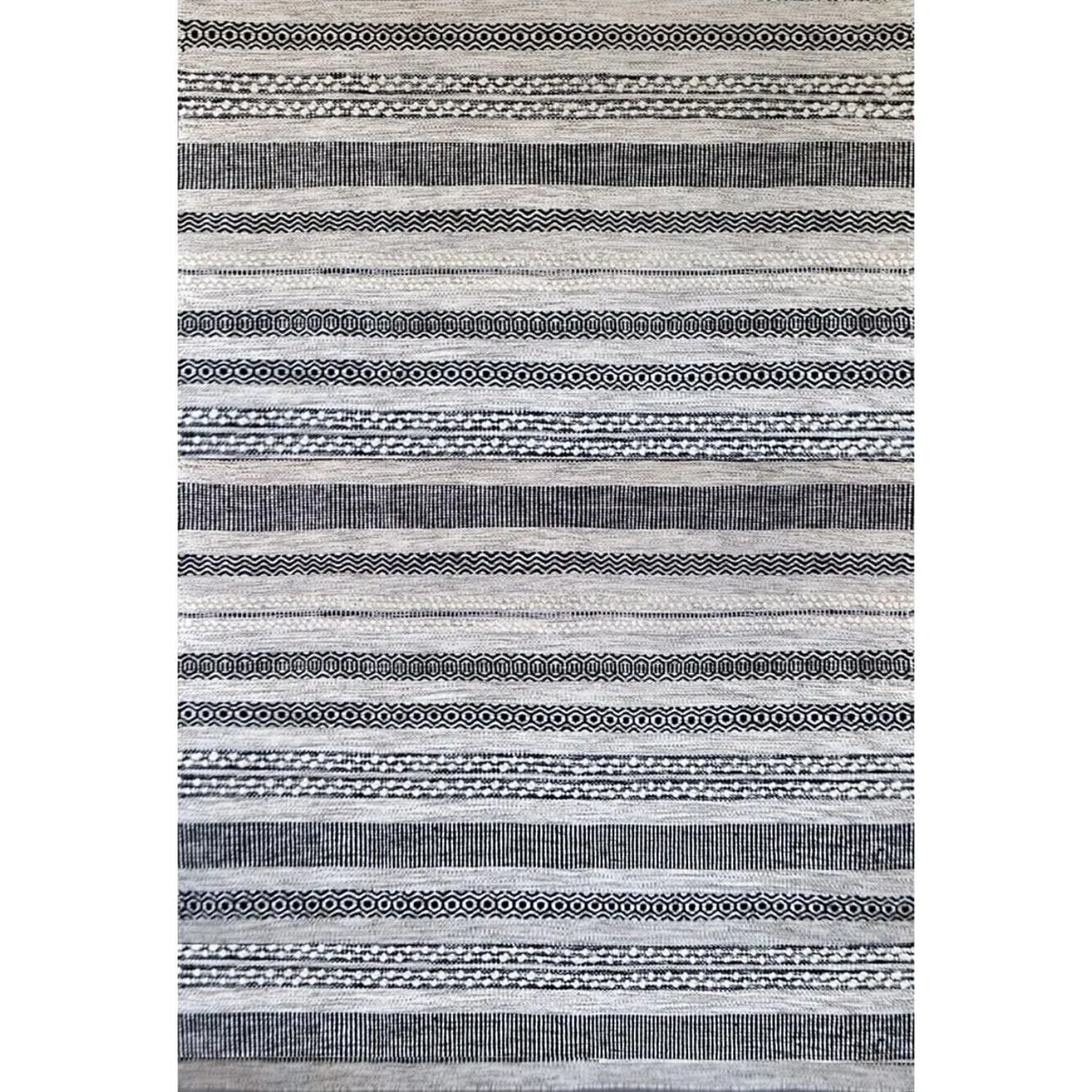 BAZHARS - ALFOMBRA BAZHARS 190X290 CM AM BOL 101 GREY BLACK