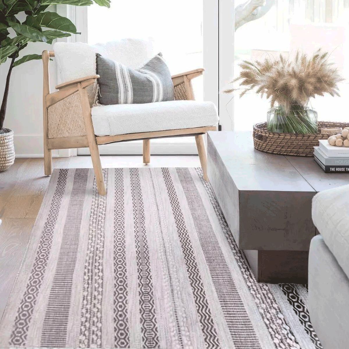 BAZHARS - ALFOMBRA BAZHARS 140X200 CM AM BOL 101 ICY GREY