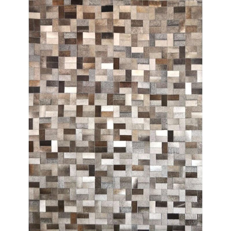 BAZHARS - Alfombra 160X230 cm Patch Cuero Ansa F2 Bazhars