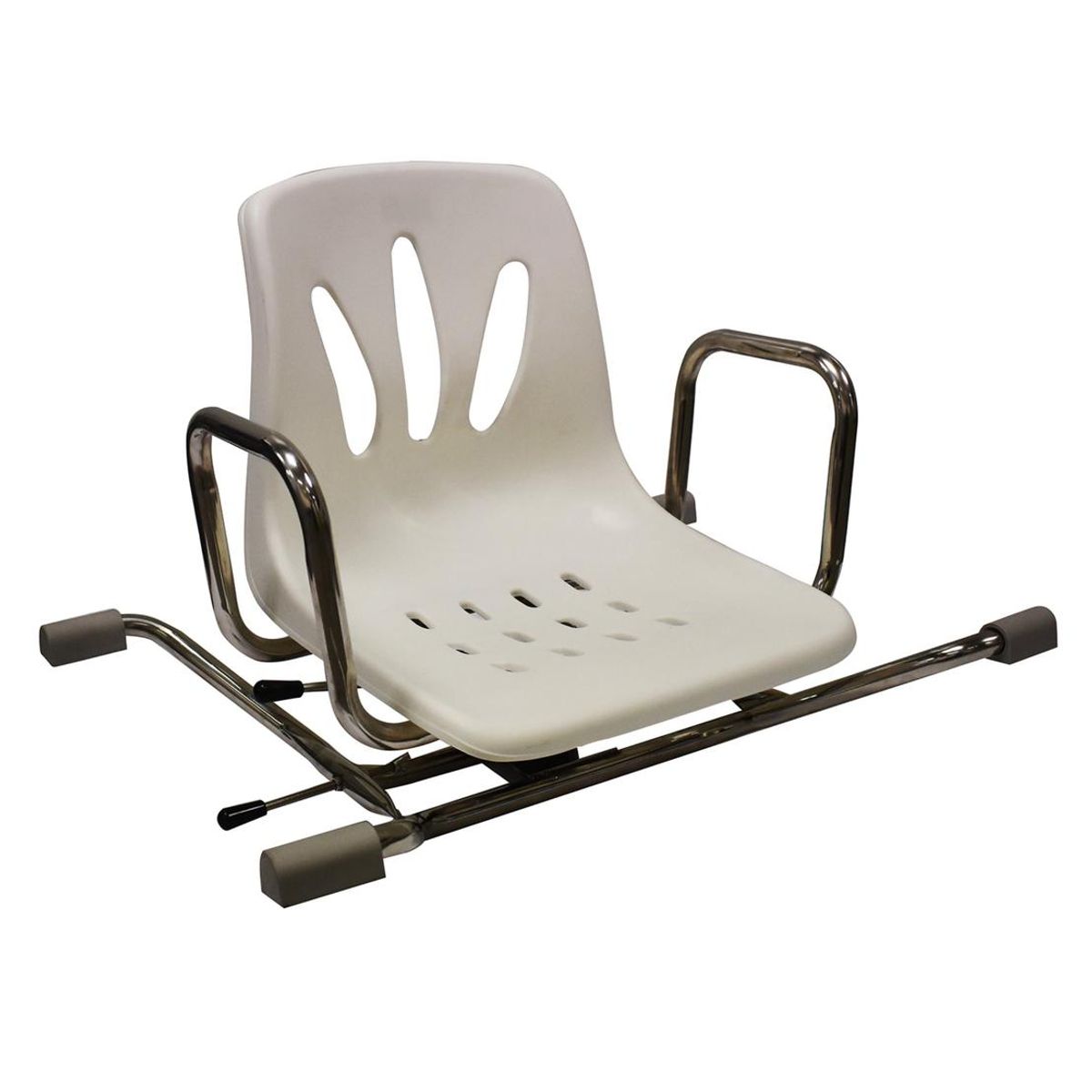 GLOMED - Silla Asiento De Baño Giratoria Acero Inoxidable GLOMED