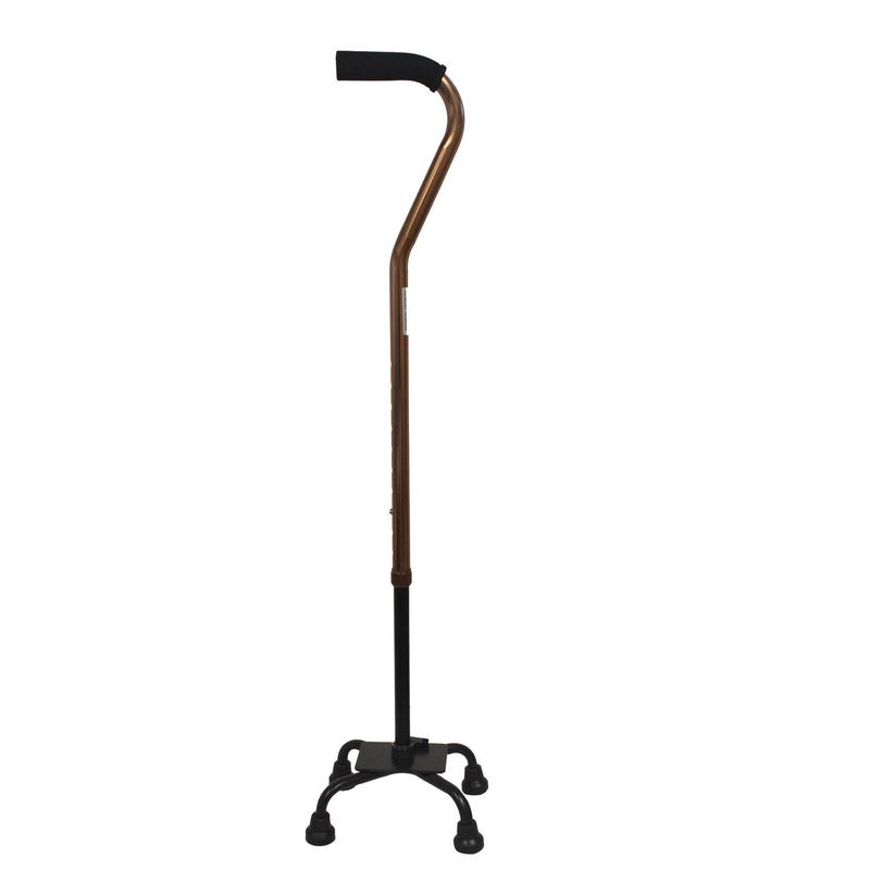 MAXCARE - Baston 4 Patas Base Chica Bronce MAXCARE
