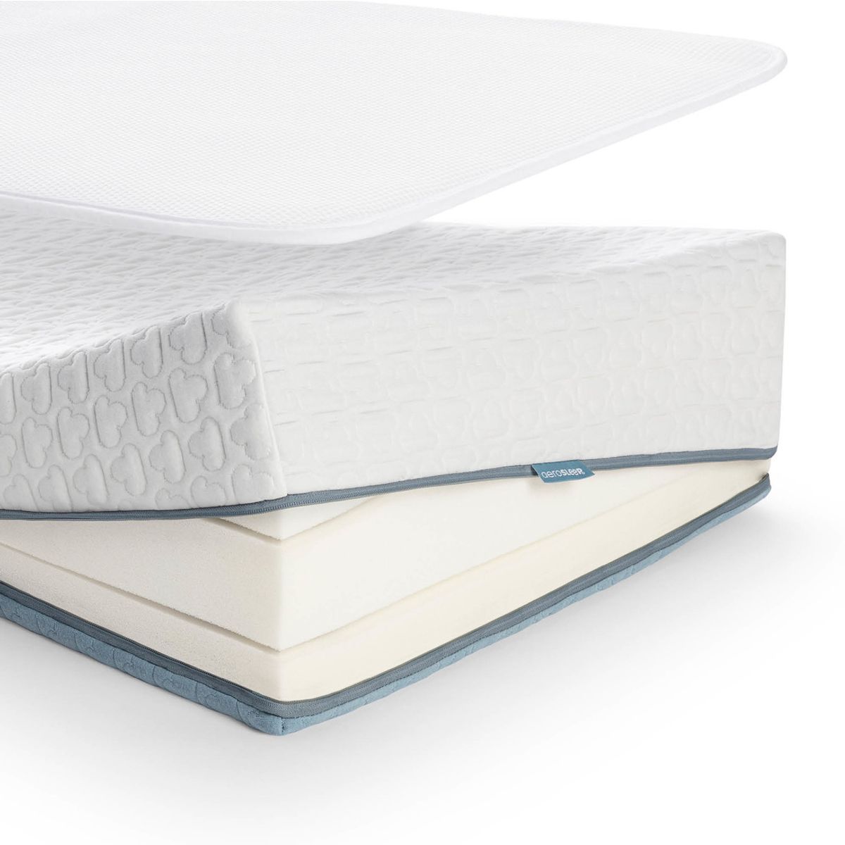 AEROSLEEP - Pack Dormir Seguro EVOLUTION PREMIUM Antireflujo 120 x 60: Colchón (d.35) + Protector de Colchon AeroSleep - Blanco