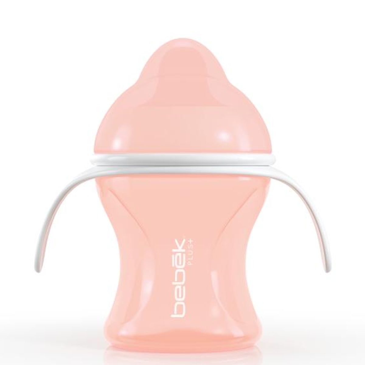 BEBEK - Vaso de entrenamiento Plus 150ml con Asas - Válvula de silicona SenseFlo™ - Rosa