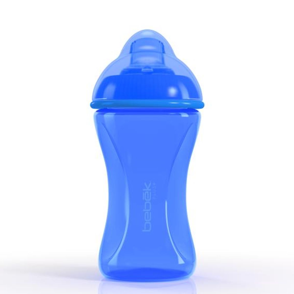 BEBEK - Vaso de entrenamiento Plus 240ml - Boquilla de Silicona SenseFlo™ - Azul