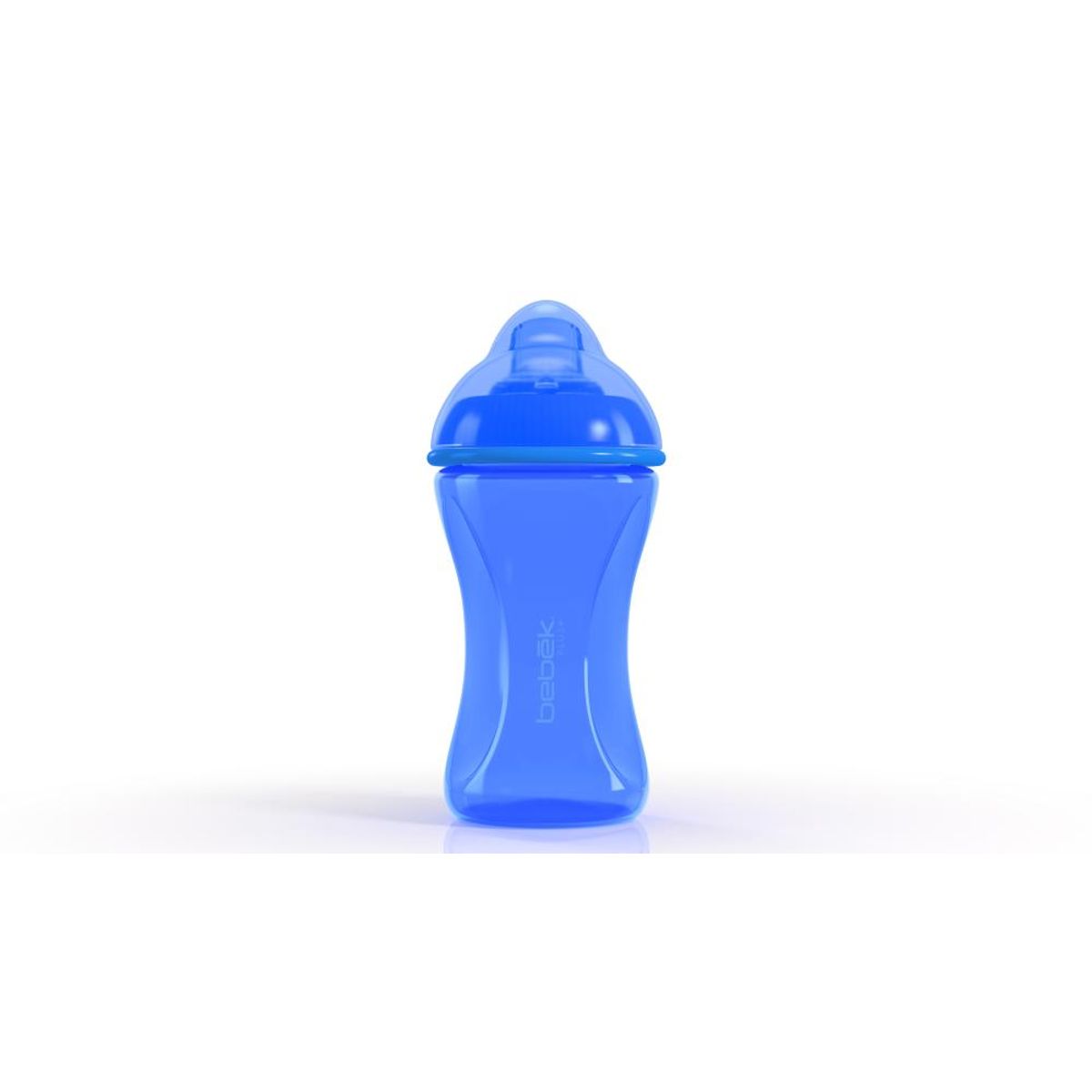 BEBEK - Vaso de entrenamiento Plus 240ml - Boquilla de Silicona SenseFlo™ - Azul