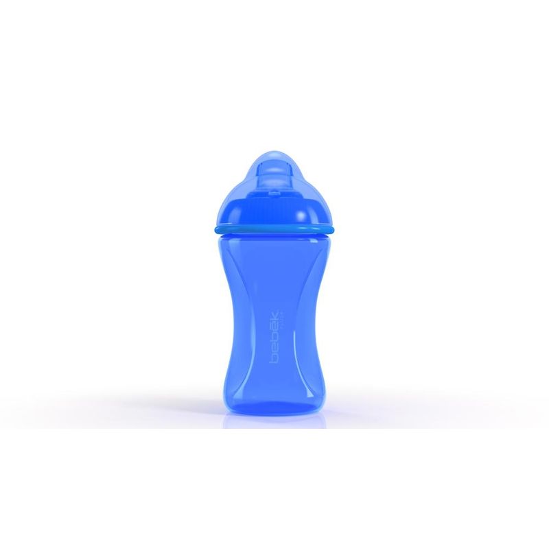 BEBEK - Vaso de entrenamiento Plus 240ml - Boquilla de Silicona SenseFlo™ - Azul