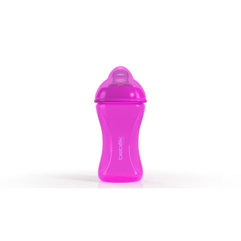 BEBEK - Vaso de entrenamiento Plus 240ml - Boquilla de Silicona SenseFlo™ - Morado
