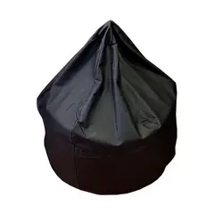REHUCE - Puff eco cuero tamaño L - Negro