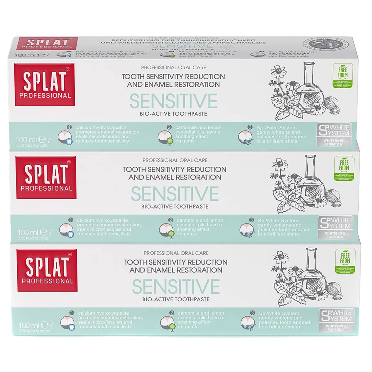 SPLAT - Pack 3 Pasta Dental Sensitive 100ml