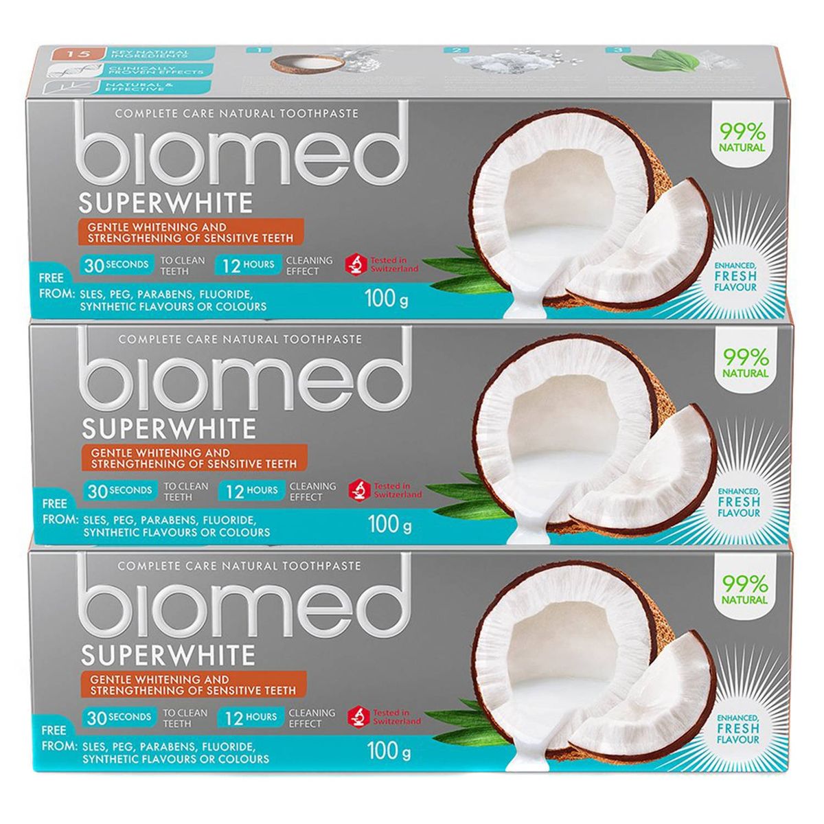 SPLAT - Pack 3 Pasta Dental Biomed Superwhite 100Gr