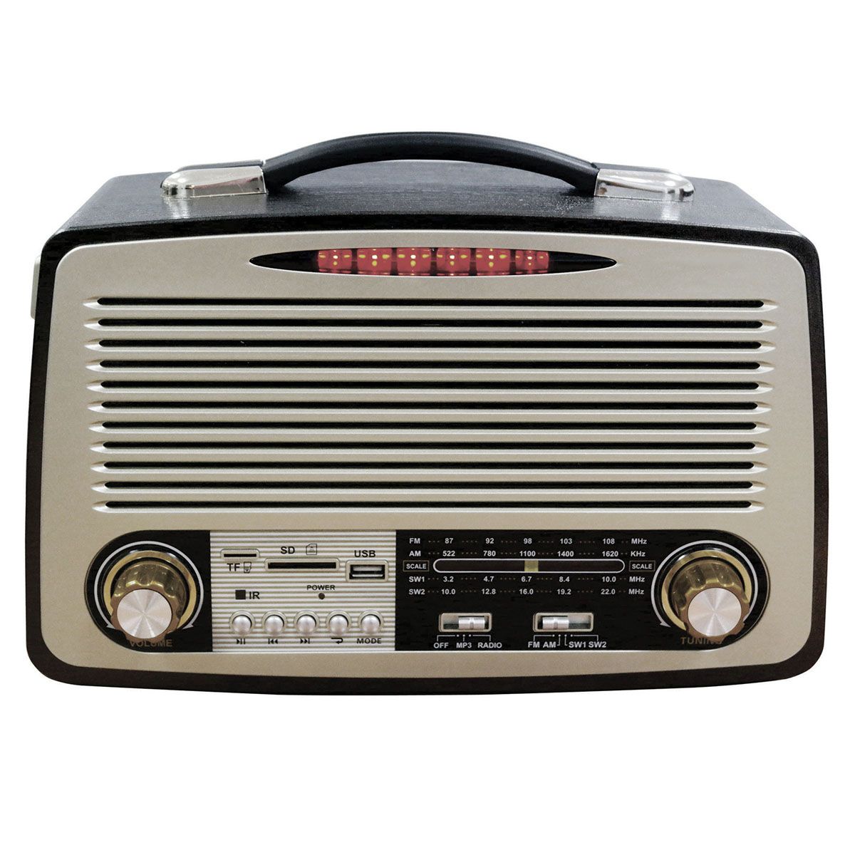 AUDIO PRO - Radio AM FM Inalambrica Reproductor Bluetooth Retro Portatil