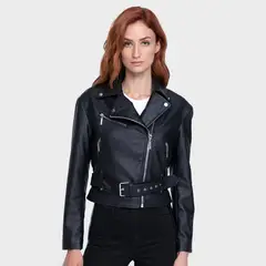 ONA SAEZ - Chaqueta Mujer Pu Cintura Elasticida Kimberly
