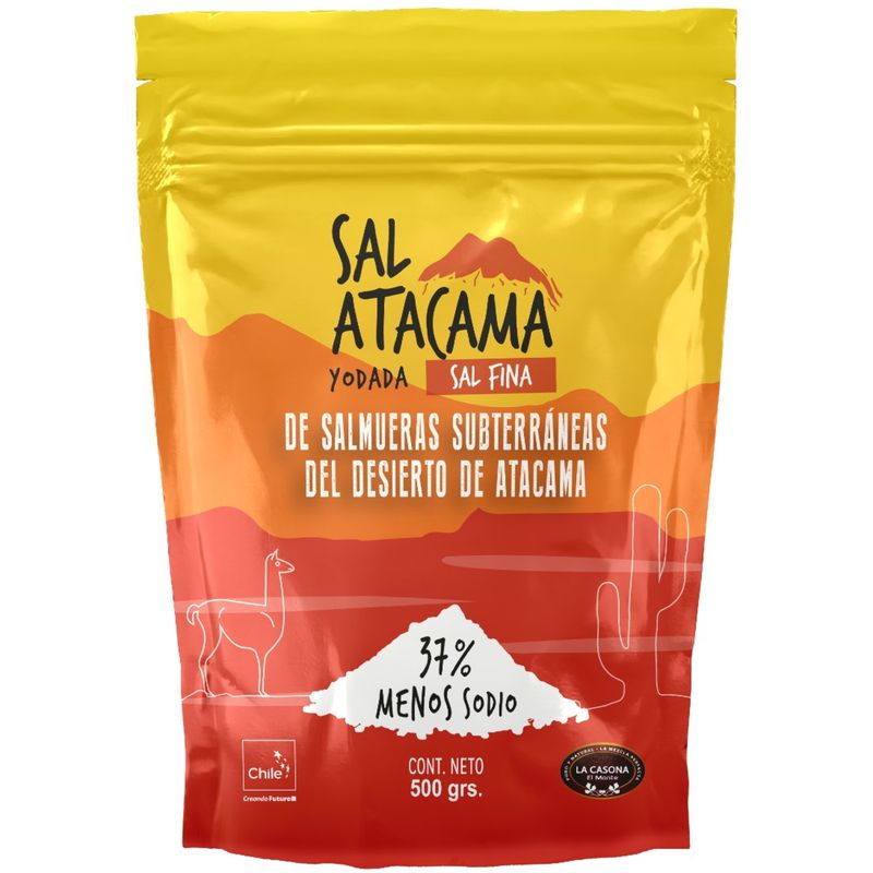 CASONA EL MONTE - Sal Atacama Fina Reducida en Sodio - 500 g