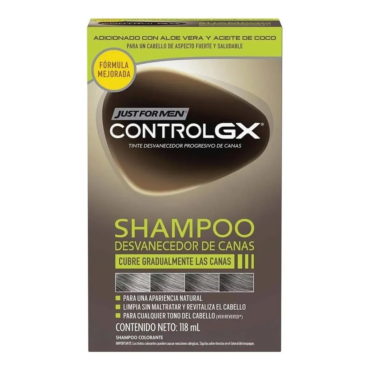JFM - Shampoo Para Canas Control Gx 118ml Just For Men