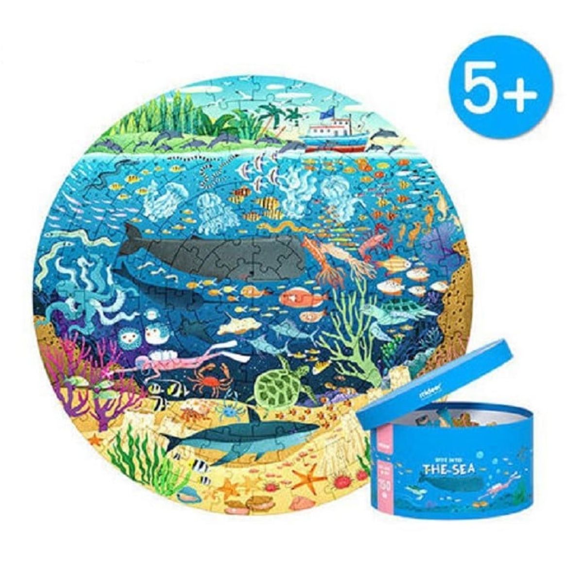 MIDEER - Puzzle Circular Buceando en el Mar