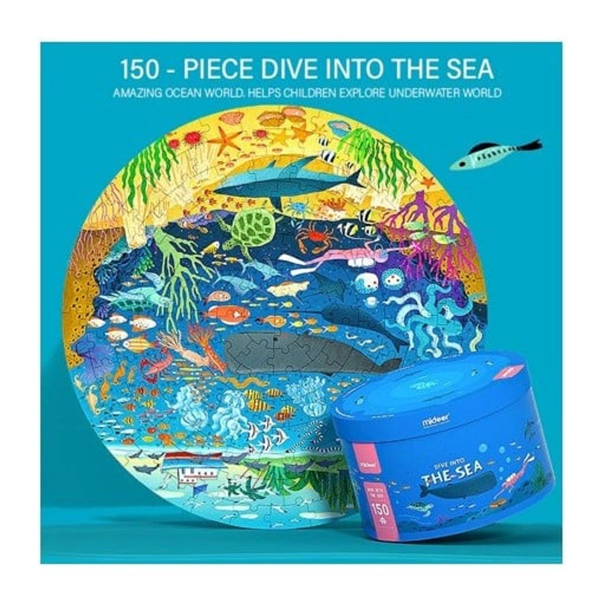 MIDEER - Puzzle Circular Buceando en el Mar