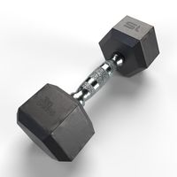 Mancuerna Hexagonal Recubierta En Caucho 15 Kg