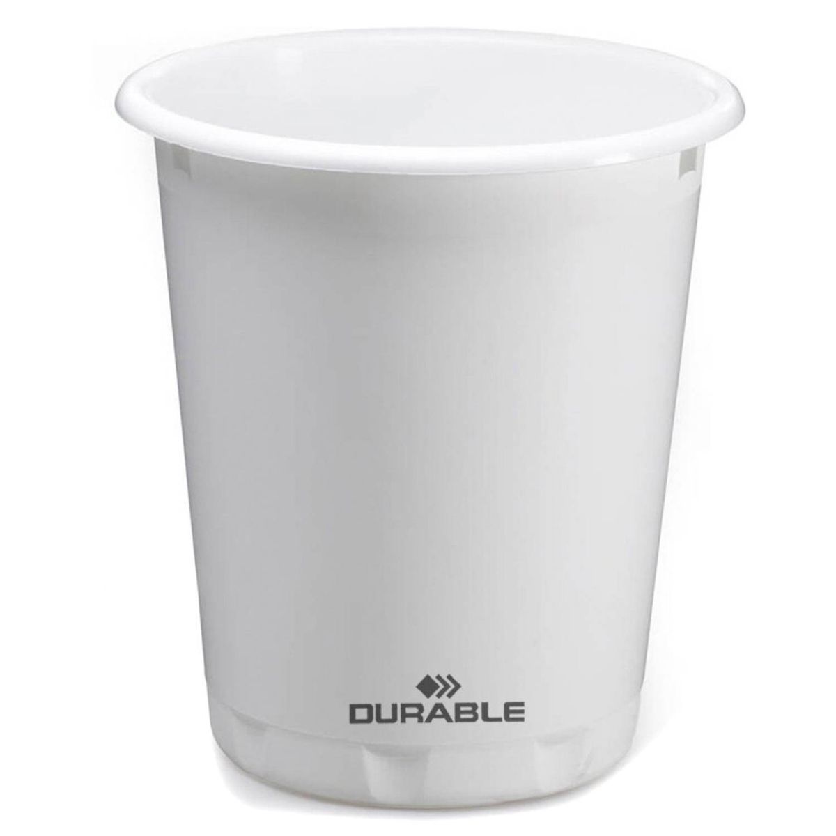 DURABLE - Papelero Plastico Blanco Redondo 13L Durable