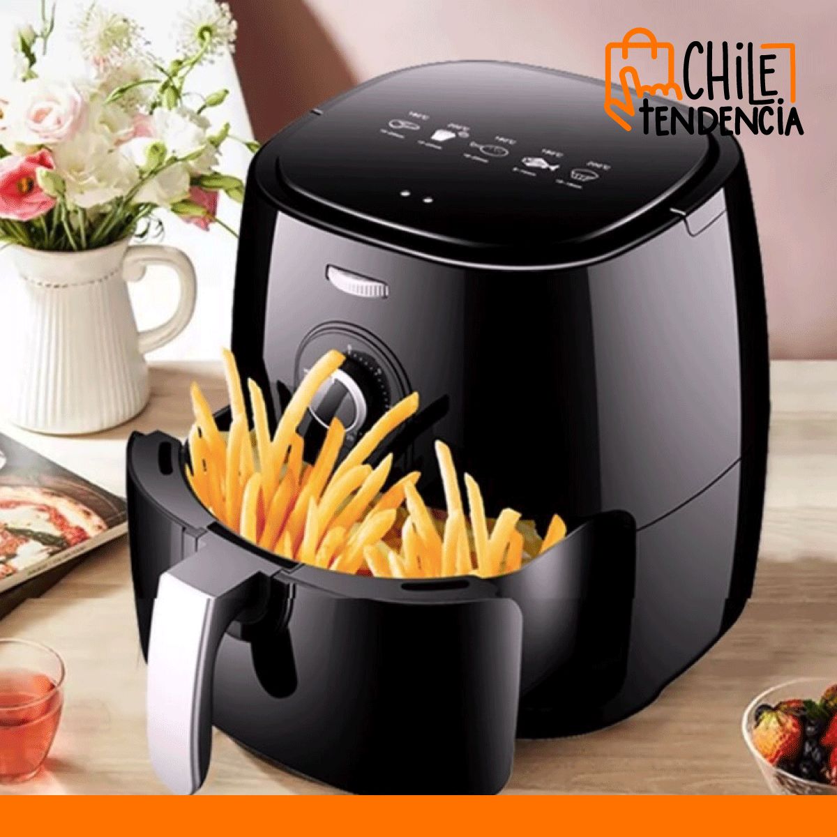 CHILE TENDENCIA - Freidora De Aire Sin Aceite Xl 5l Airfryer Eléctrica