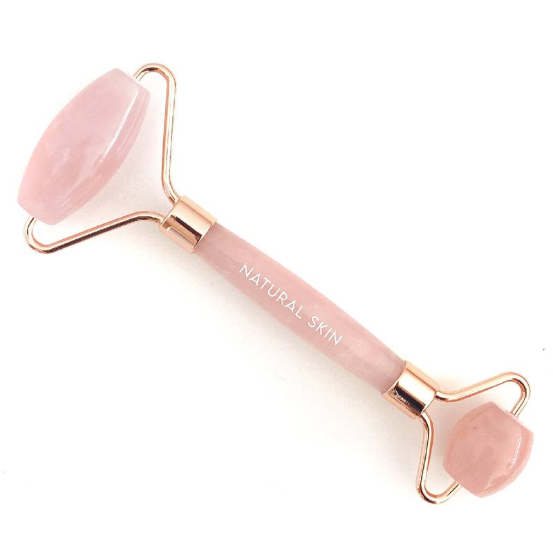 NATURAL SKIN - Rodillo Facial Cuarzo Rosado 100 piedra natural
