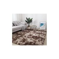 Alfombra peluda 1.8 m x 2 m - Café Oscuro Jaspeado