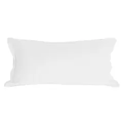NATURALINO - Funda de Almohada Lino Grueso - 50x90 cms - Blanco