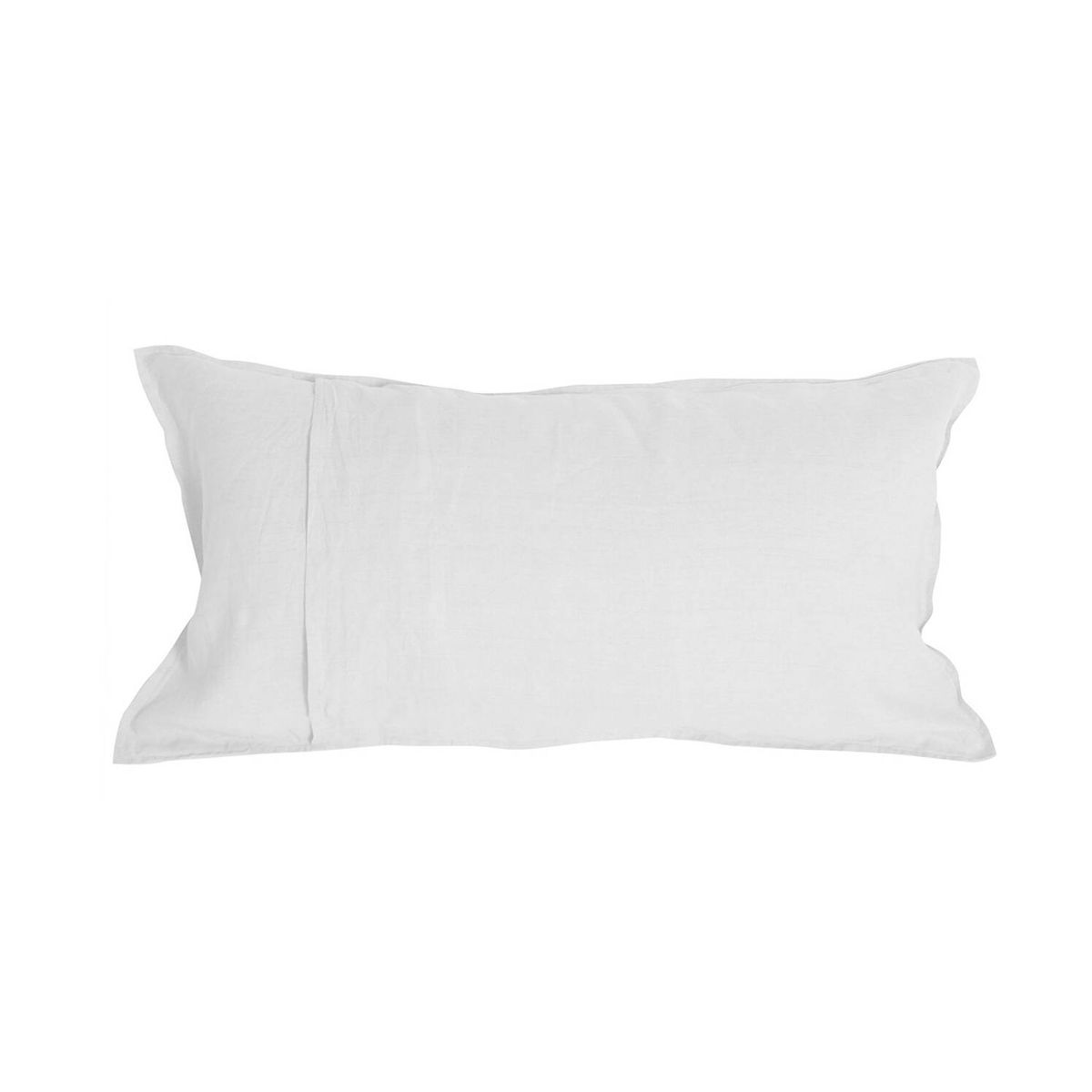 NATURALINO - Funda de Almohada Lino Grueso - 50x90 cms Blanco - Naturalino