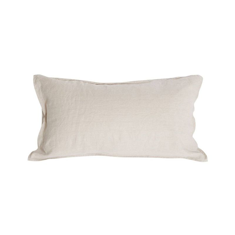 NATURALINO - Funda de Almohada Lino - King 50x90 cms - Hueso - Naturalino