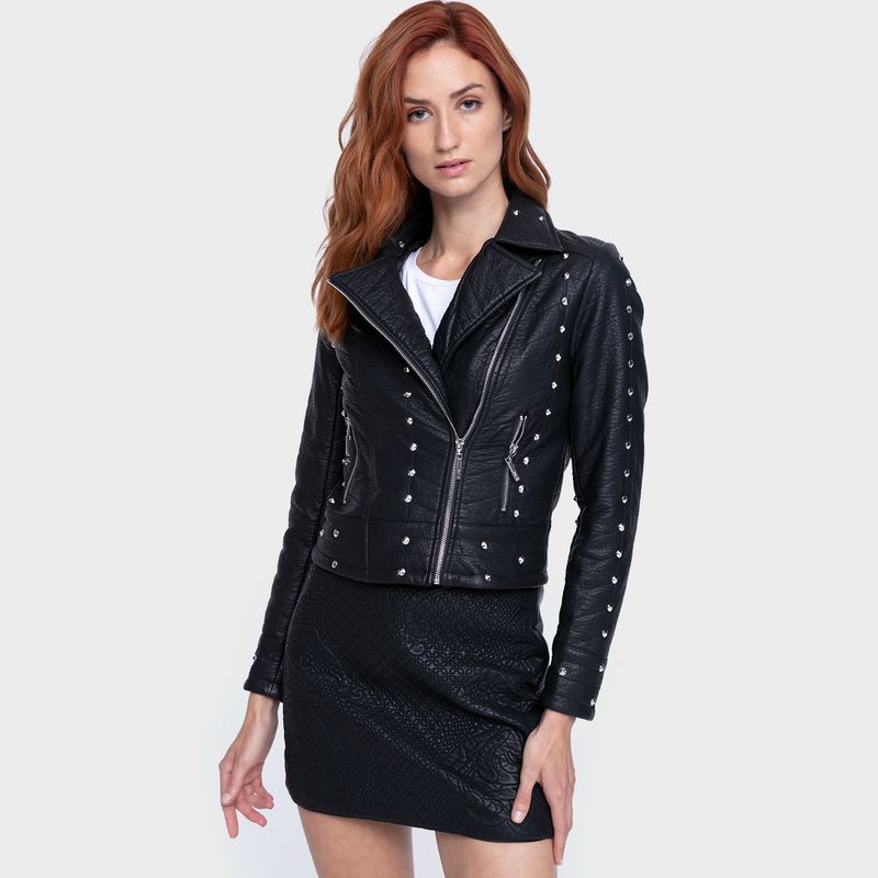 ONA SAEZ - Chaqueta Mujer Pu Quilted Tachas Roxy Studs