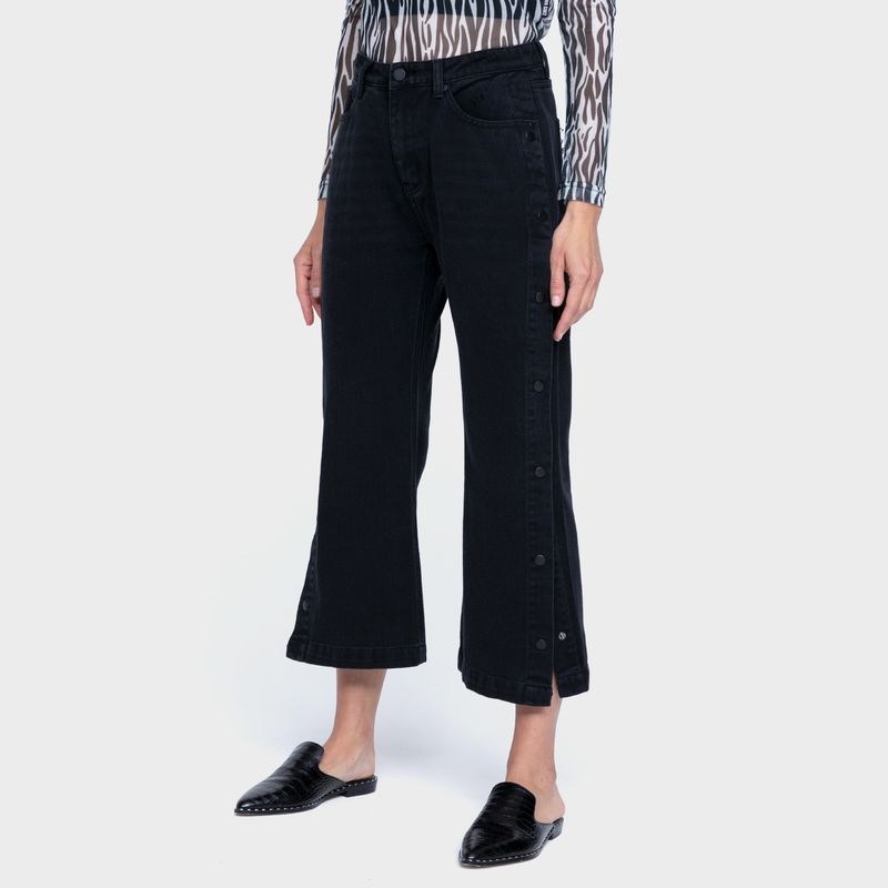 ONA SAEZ - Jeans Mujer Snap Wide Leg