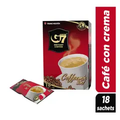 G7 COFFEE - Café Con Crema Sin Lactosa 18 Sobres Trung Nguyen